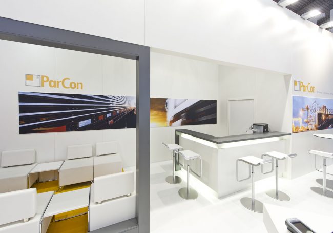 Parcon LogiMAT Stuttgart Messestand von Blickfang Messebau 4