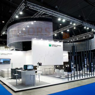 Messestand: cortal consors - Messe: Invest - Messestandort: Stuttgart - Standfläche: 126m² - Standtyp: Kopfstand