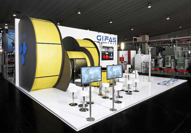 Gifas Messestand auf der Elektrotechnikmesse in Dortmund