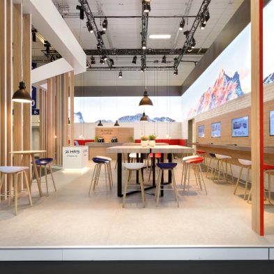 Messestand: HRS GmbH - Messe: ITB - Messestandort: Berlin - Standfläche: 180m² - Standtyp: Eckstand