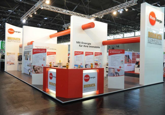 RHEINENERGIE Messestand von Blickfang Messebau