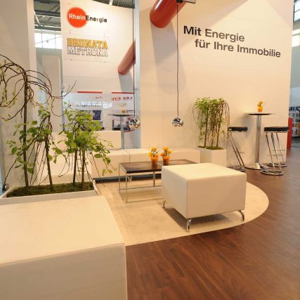 Messestand: RheinEnergie AG - Messe: Urban Tec - Messestandort: Köln - Standtyp: Inselstand - Standfläche: 104m²