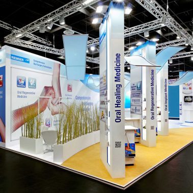 Messestand: RIEMSER Pharma GmbH - Messe: IDS - Messestandort: Köln - Standtyp: Kopfstand - Standfläche: 126m²