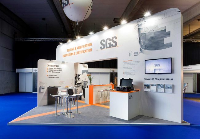 SGS Messestand auf der StocExpo in Antwerpen