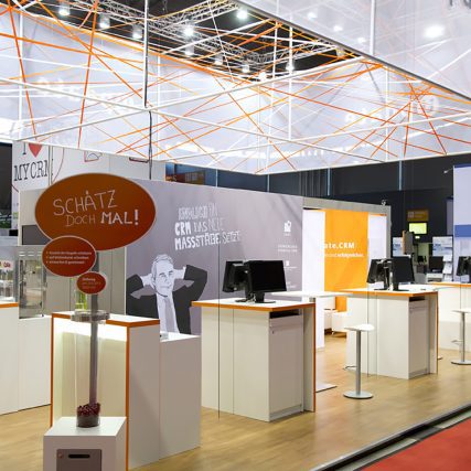 Update CRM Expo Stuttgart Messestand von Blickfang Messebau 2