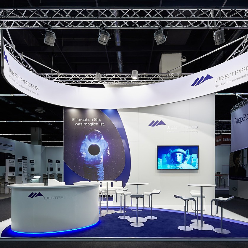 Westpress Messestand Blickfang Messebau 1 Westpress Messestand