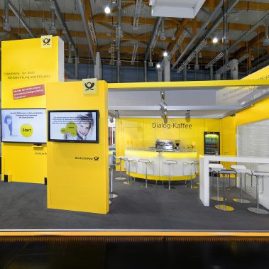 Messestand: Deutsche Post AG - Messe: CO-REACH - Messestandort: Nürnberg - Standfläche: 80m² - Standtyp: Inselstand