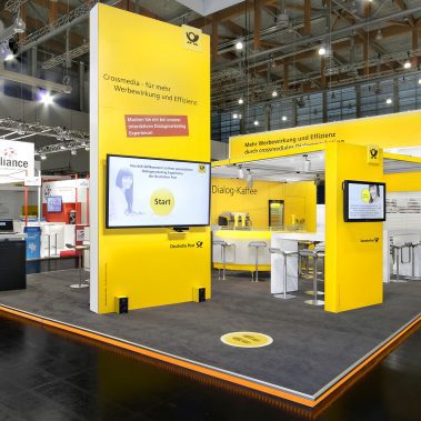Messestand: Deutsche Post AG - Messe: CO-REACH - Messestandort: Nürnberg - Standfläche: 80m² - Standtyp: Inselstand