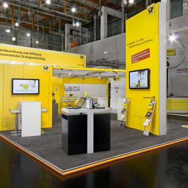 Messestand: Deutsche Post AG - Messe: CO-REACH - Messestandort: Nürnberg - Standfläche: 80m² - Standtyp: Inselstand