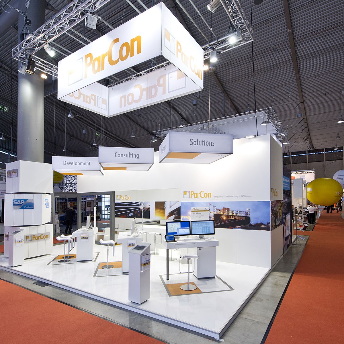 Parcon LogiMAT Stuttgart Messestand von Blickfang Messebau Parcon LogiMAT Stuttgart Messestand von Blickfang Messebau