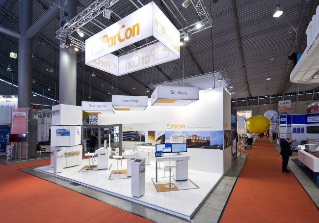 Parcon LogiMAT Stuttgart Messestand von Blickfang Messebau