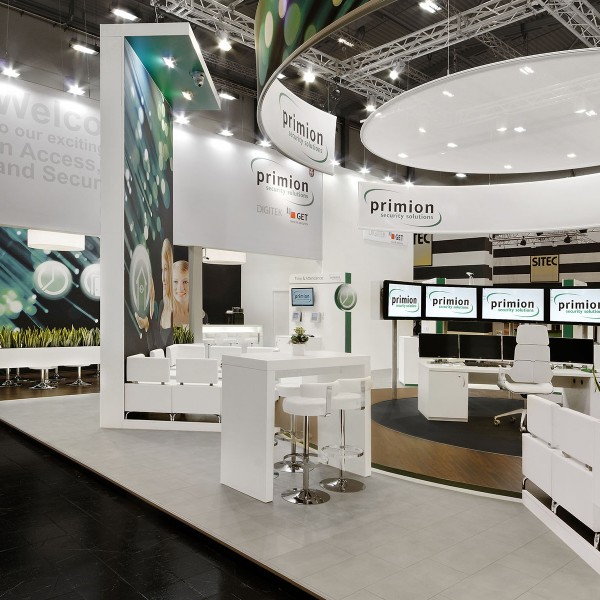 Primion Security Essen Messestand von Blickfang Messebau
