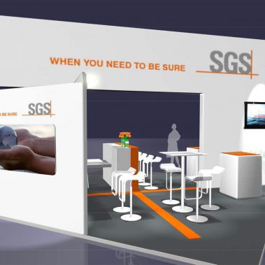 SGS Messestand auf der StocExpo in Antwerpen