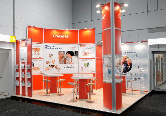 Colgate Messestand