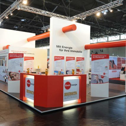 Messestand: RheinEnergie AG - Messe: Urban Tec - Messestandort: Köln - Standtyp: Inselstand - Standfläche: 104m²