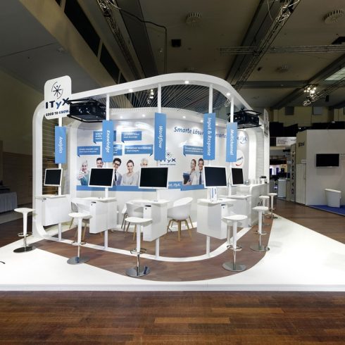 Messestand: ITyX Solutions AG - Messe: CCW - Messestandort: Berlin - 36m² - Kopfstand
