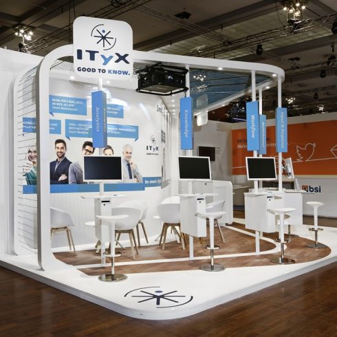 Messestand: ITyX Solutions AG - Messe: CCW - Messestandort: Berlin - 36m² - Kopfstand