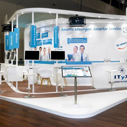 Messestand: ITyX Solutions AG - Messe: CCW - Messestandort: Berlin - 36m² - Kopfstand