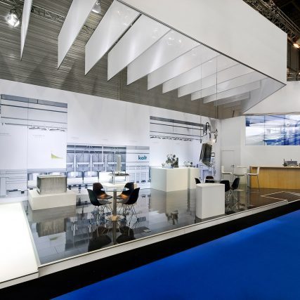 Messestand: Kalt Maschinenbau AG - Messe: Anuga Foodtec - Messestandort: Köln - Standfläche: 160m² - Standtyp: Eckstand links