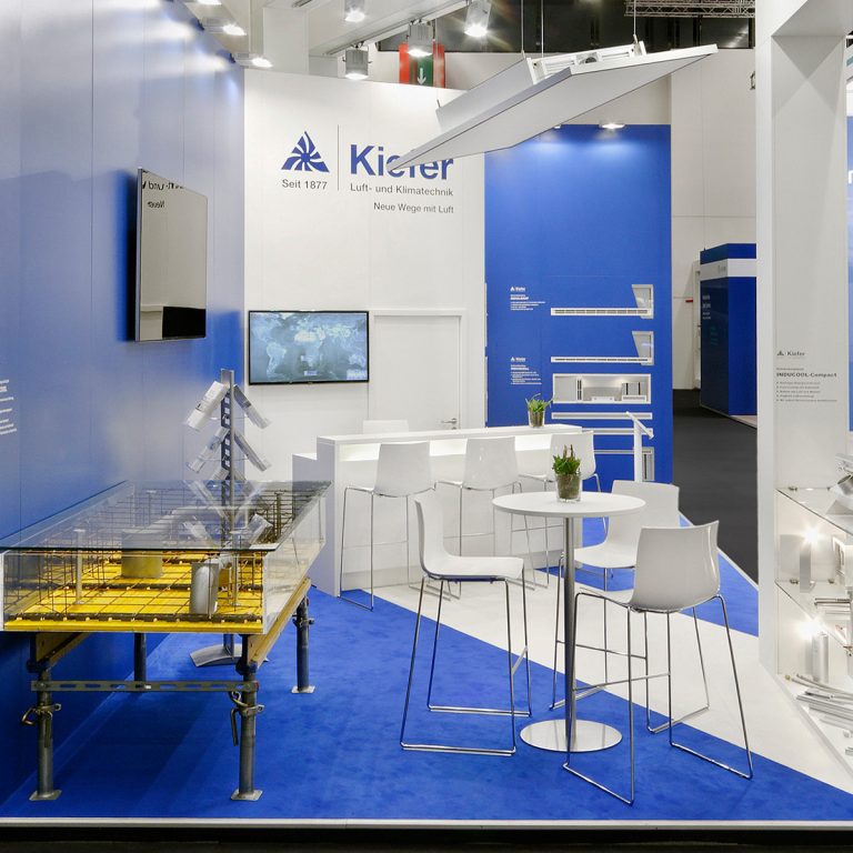 Messestand: Kiefer Klimatechnik GmbH - Messe: ISH - Messestandort: Frankfurt - Standtyp: Eckstand - Standfläche: 36m²