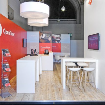 Messestand: OpenTable GmbH - Messe: Internorga - Messestandort: Hamburg - Standfläche 32m² - Standtyp: Reihenstand