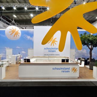Messestand: schauinsland-reisen GmbH - Messe: ITB - Messestandort: Berlin - Standfläche: 171m² - Standtyp: Eckstand rechts