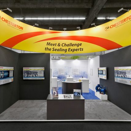 Messestand: A.W. Chesterton Company - Messe: Achema - Messestandort: Frankfurt - Standfläche: 42m² - Standtyp: Reihenstand