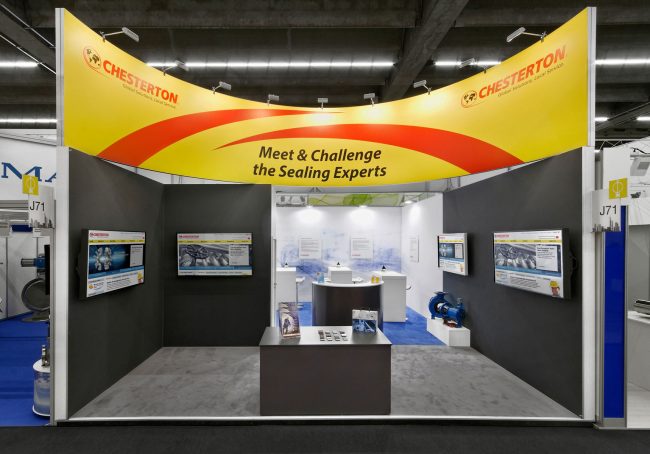 Messestand: A.W. Chesterton Company - Messe: Achema - Messestandort: Frankfurt - Standfläche: 42m² - Standtyp: Reihenstand