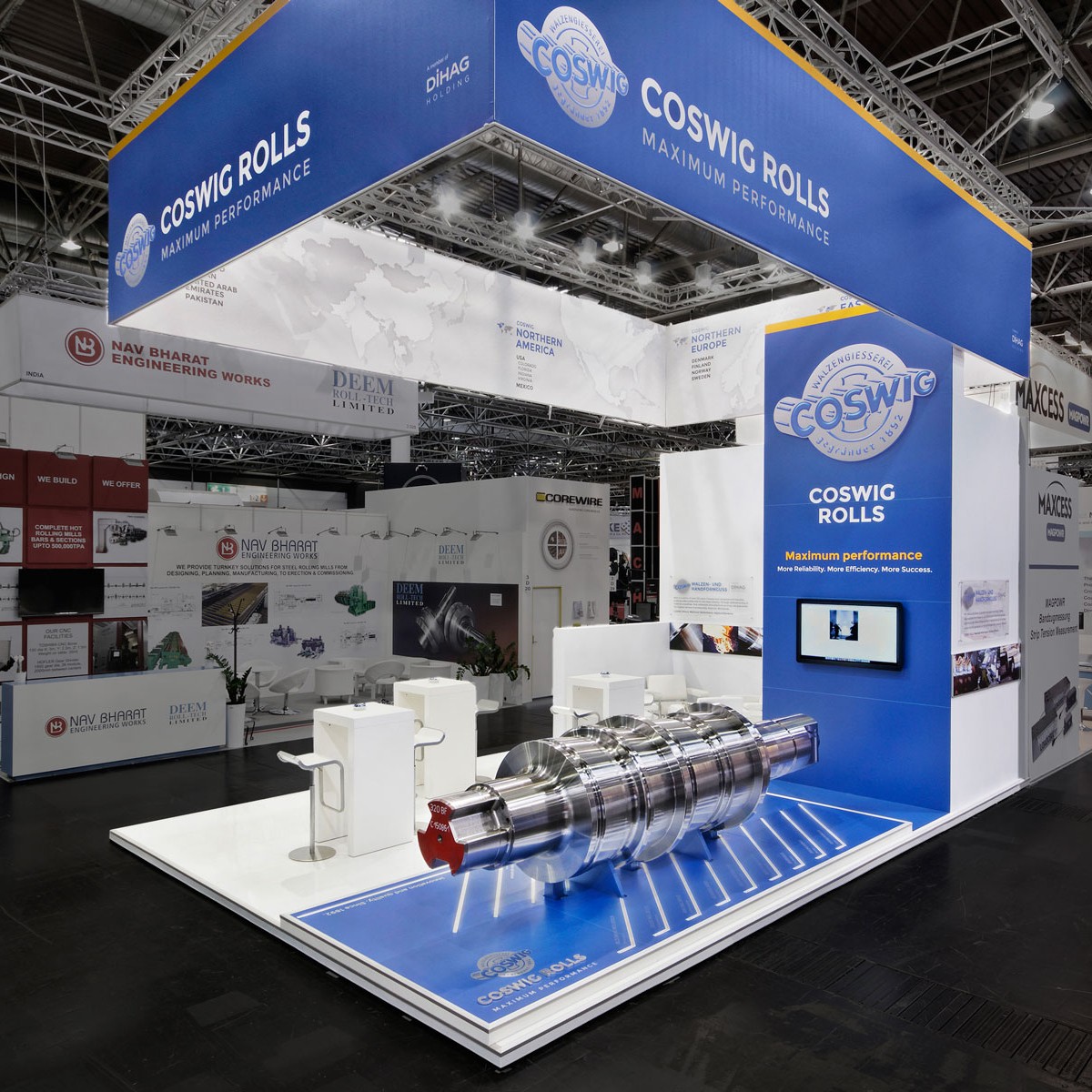 Coswig Messestand Metec Düsseldorf Messestand: Walzengießerei Coswig GmbH - Messe: Metec - Messestandort: Düsseldorf - Standfläche: 40m² - Standtyp: Kopfstand