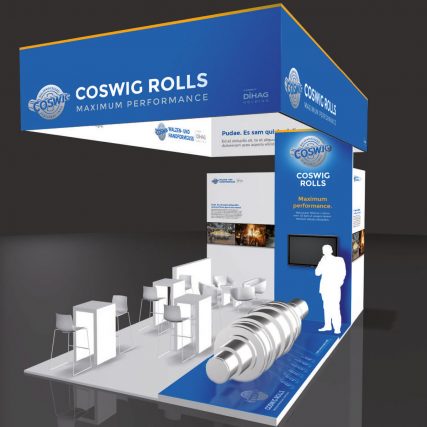 Messestand: Walzengießerei Coswig GmbH - Messe: Metec - Messestandort: Düsseldorf - Standfläche: 40m² - Standtyp: Kopfstand