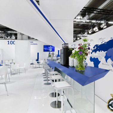 Messestand: thyssenkrupp AG - Messe: Achema - Messestandort: Frankfurt - Standfläche: 338m² - Standtyp: Inselstand