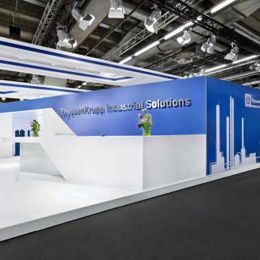 Messestand: thyssenkrupp AG - Messe: Achema - Messestandort: Frankfurt - Standfläche: 338m² - Standtyp: Inselstand