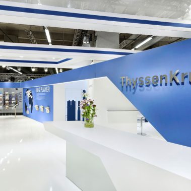 Messestand: thyssenkrupp AG - Messe: Achema - Messestandort: Frankfurt - Standfläche: 338m² - Standtyp: Inselstand