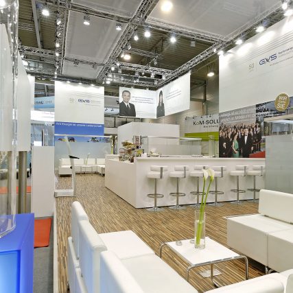 Messestand: GasVersorgung Süddeutschland GmbH (GVS) - Messe: E-World - Messestandort: Essen - Standfläche: 200m² - Standtyp: Inselstand