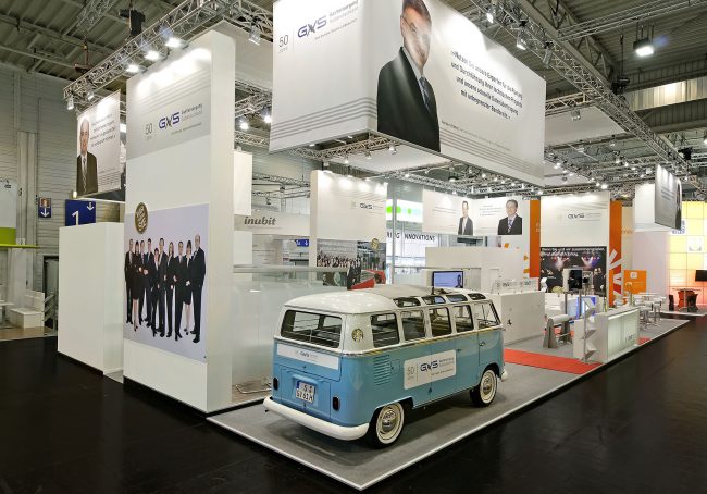 Messestand: GasVersorgung Süddeutschland GmbH (GVS) - Messe: E-World - Messestandort: Essen - Standfläche: 200m² - Standtyp: Inselstand