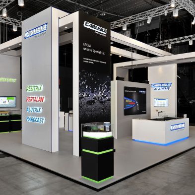 Messestand: CARLISLE® Construction Materials GmbH - Messe: Dach+Holz - Messestandort: Stuttgart - 108m² - Blockstand