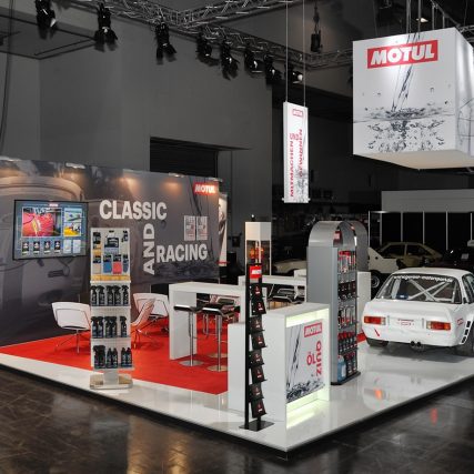 Messestand: MOTUL Deutschland GmbH - Messe: Techno Classica - Messestandort: Essen - 81m² - Kopfstand