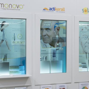 Messestand: Almirall Hermal GmbH - Messe: FoBi - Messestandort: München - 88m² - Kopfstand