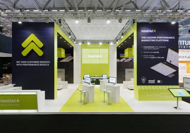 Messestand: IntelliAd - Messe: DMEXCO - Messestandort: Köln - 126m² - Kopfstand
