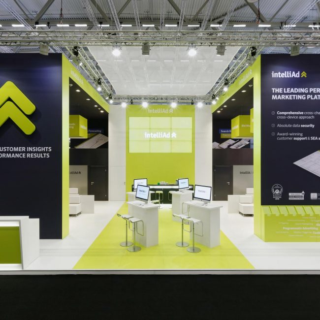 Messestand: IntelliAd - Messe: DMEXCO - Messestandort: Köln - 126m² - Kopfstand