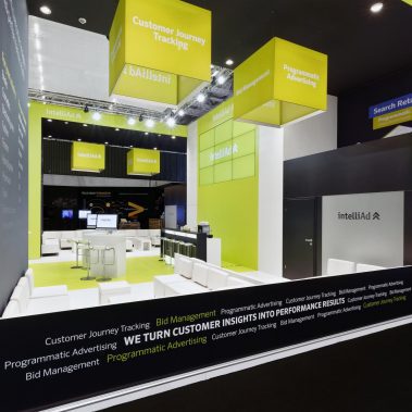 Messestand: IntelliAd - Messe: DMEXCO - Messestandort: Köln - 126m² - Kopfstand