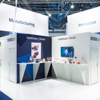 Messestand: Stratasys AG - Messe: Formnext - Messestandort: Frankfurt - 414m² - Inselstand