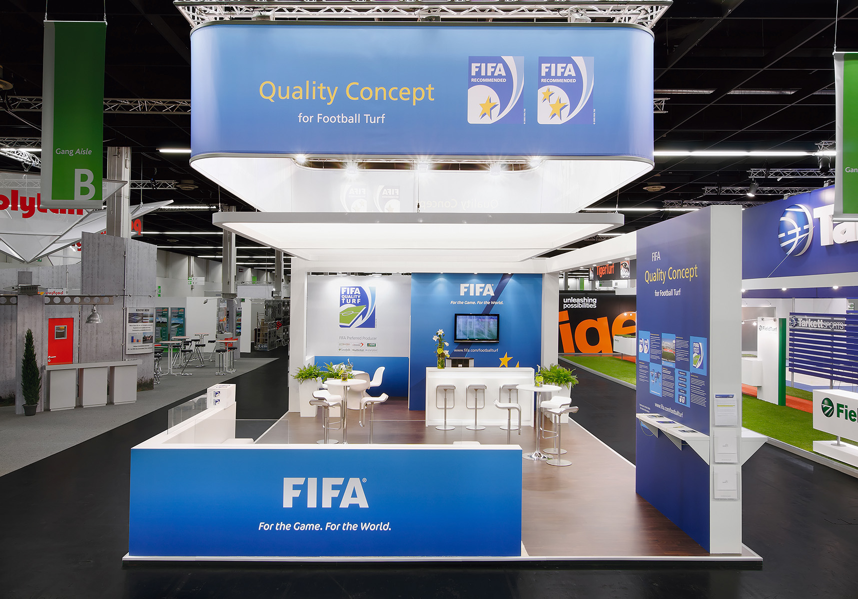 Messestand in Wiesbaden von Blickfang von vorne fotografiert