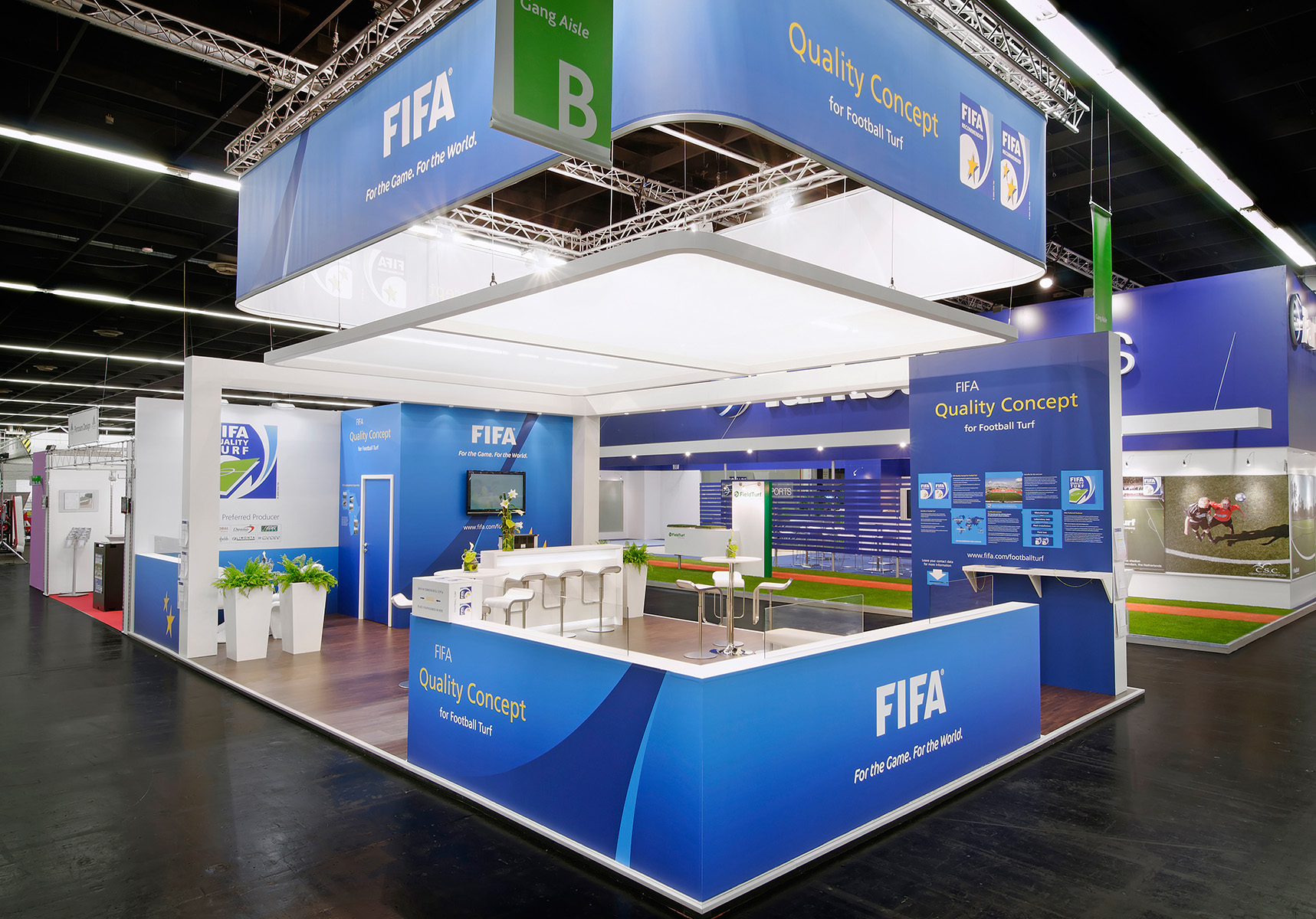 Messestand in Wiesbaden von Blickfang seitlich fotografiert