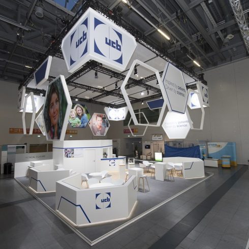 Messestand: UCB Pharma GmbH - Messe: DDG - Messestandort: Berlin - 45m² - Kopfstand