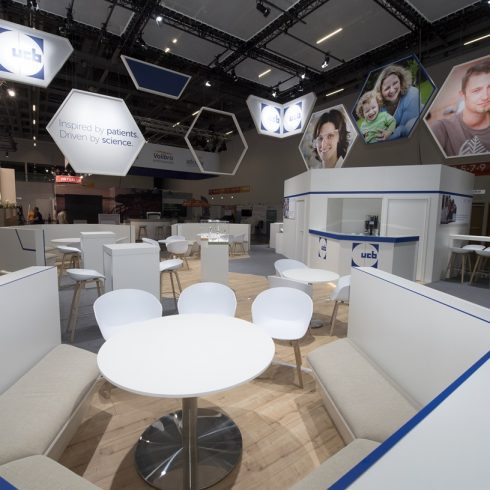 Messestand: UCB Pharma GmbH - Messe: DDG - Messestandort: Berlin - 45m² - Kopfstand