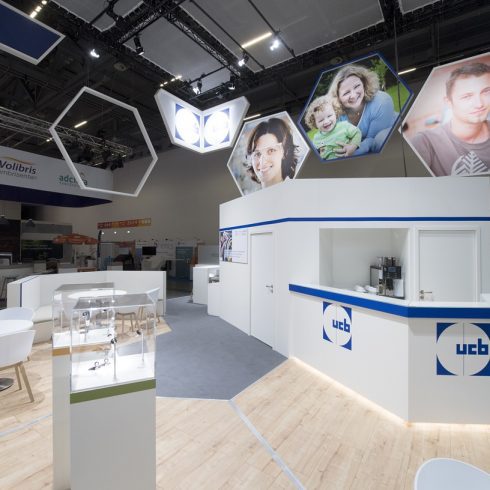 Messestand: UCB Pharma GmbH - Messe: DDG - Messestandort: Berlin - 45m² - Kopfstand