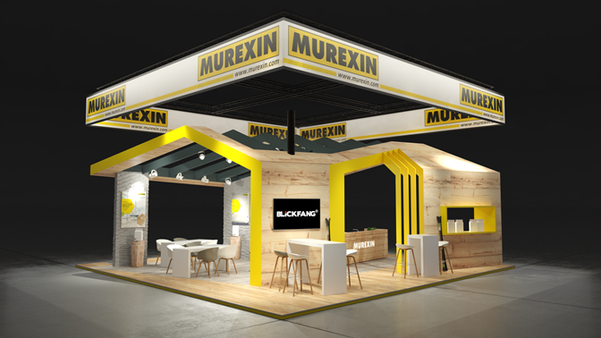 Messestand: Murexin GmbH - Messe: Domotex - Messestandort: Hannover - 100m² - Inselstand