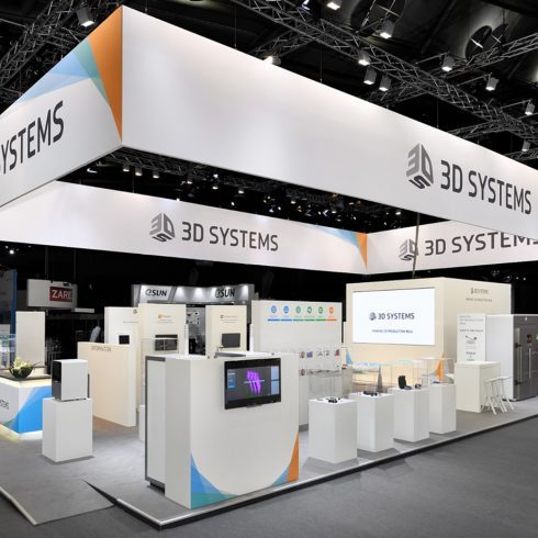 Messestand: 3D Systems GmbH - Messe: formnext - Messestandort: Frankfurt - 252m² - Inselstand