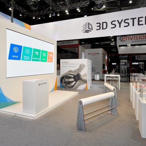 Messestand: 3D Systems GmbH - Messe: formnext - Messestandort: Frankfurt - 252m² - Inselstand